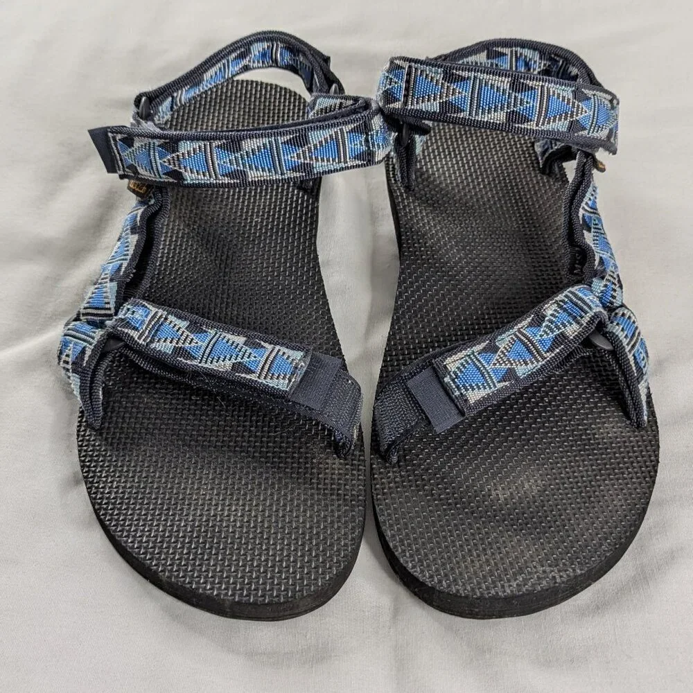 Teva Blue Black Woven Adjustable Universal Sandals
